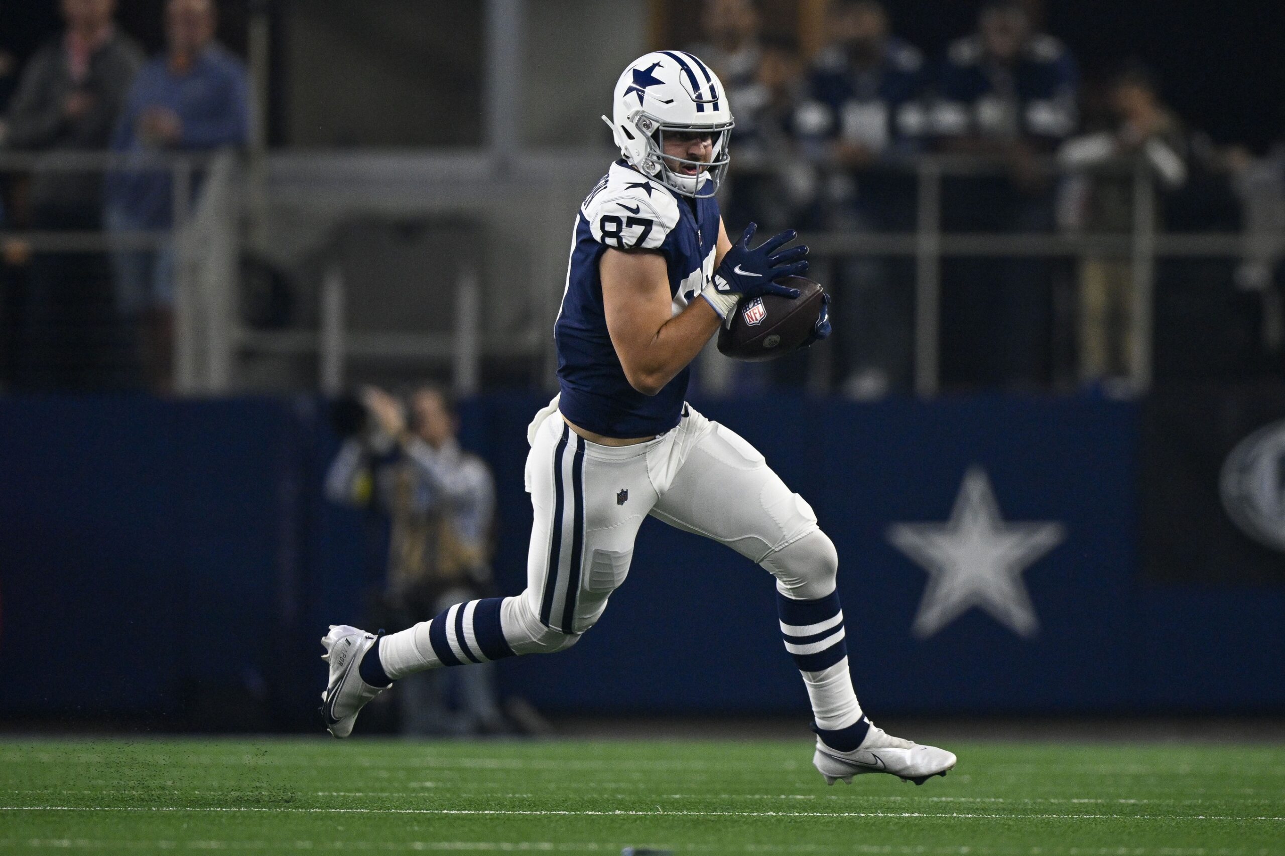 Dallas Cowboys tight end Jake Ferguson (87) is seen during the