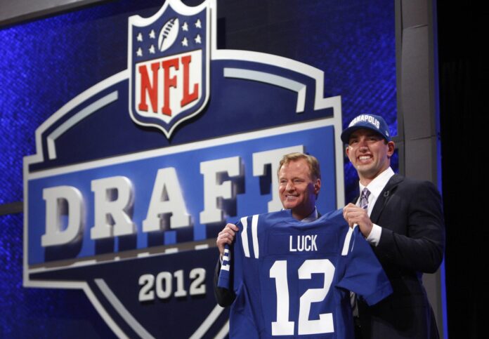 Roger Goodell introduces Andrew Luck (Stanford) as the number one overall pick to the Indianapolis Colts.