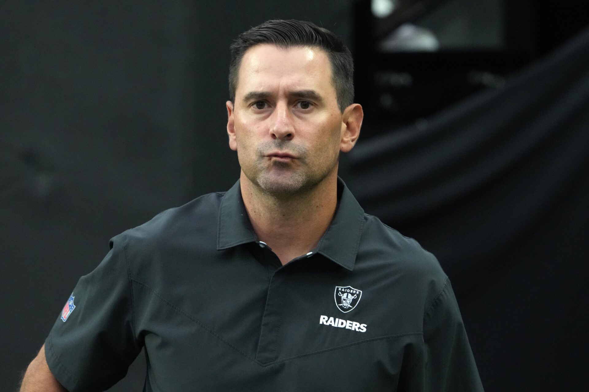 Las Vegas Raiders general manager Dave Ziegler looks on during a game.
