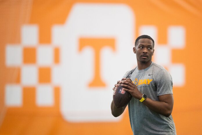 Tennessee QB Hendon Hooker during the Volunteers' Pro Day.