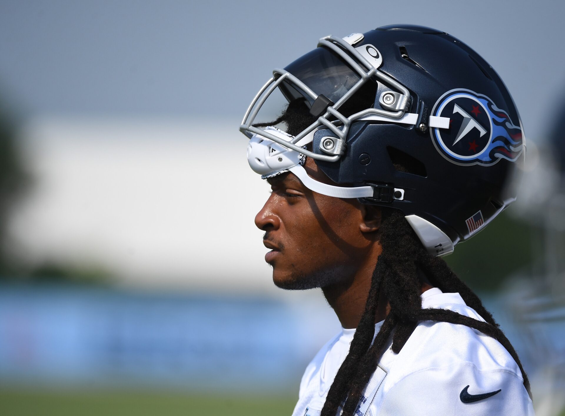 DeAndre Hopkins (10) watches during drills at training camp.