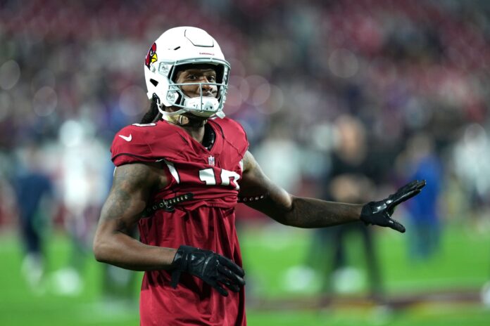 Arizona Cardinals wide receiver DeAndre Hopkins (10) stops on the field.