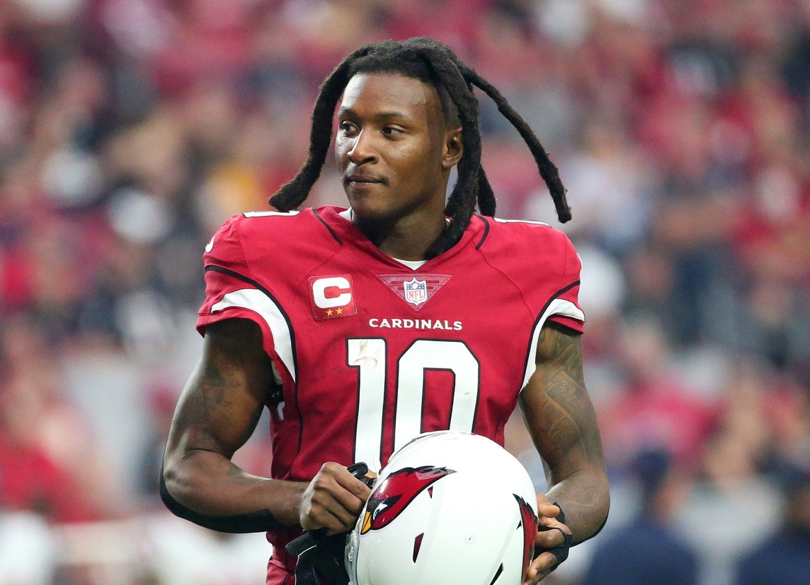 Arizona Cardinals receiver DeAndre Hopkins waits during a timeout during the third quarter against the Houston Texans.
