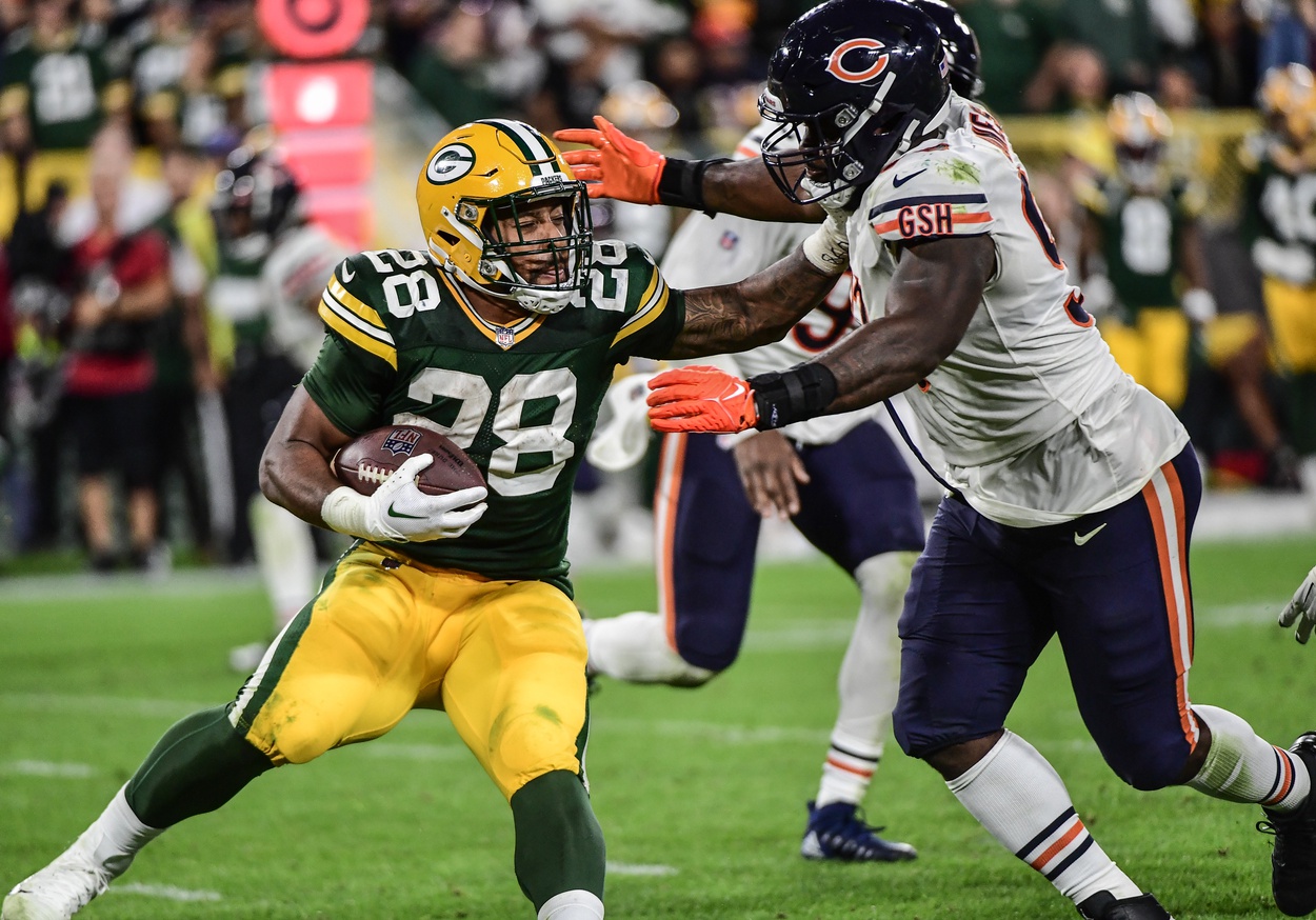 Packers' AJ Dillon honestly responds to fan's tackle criticism