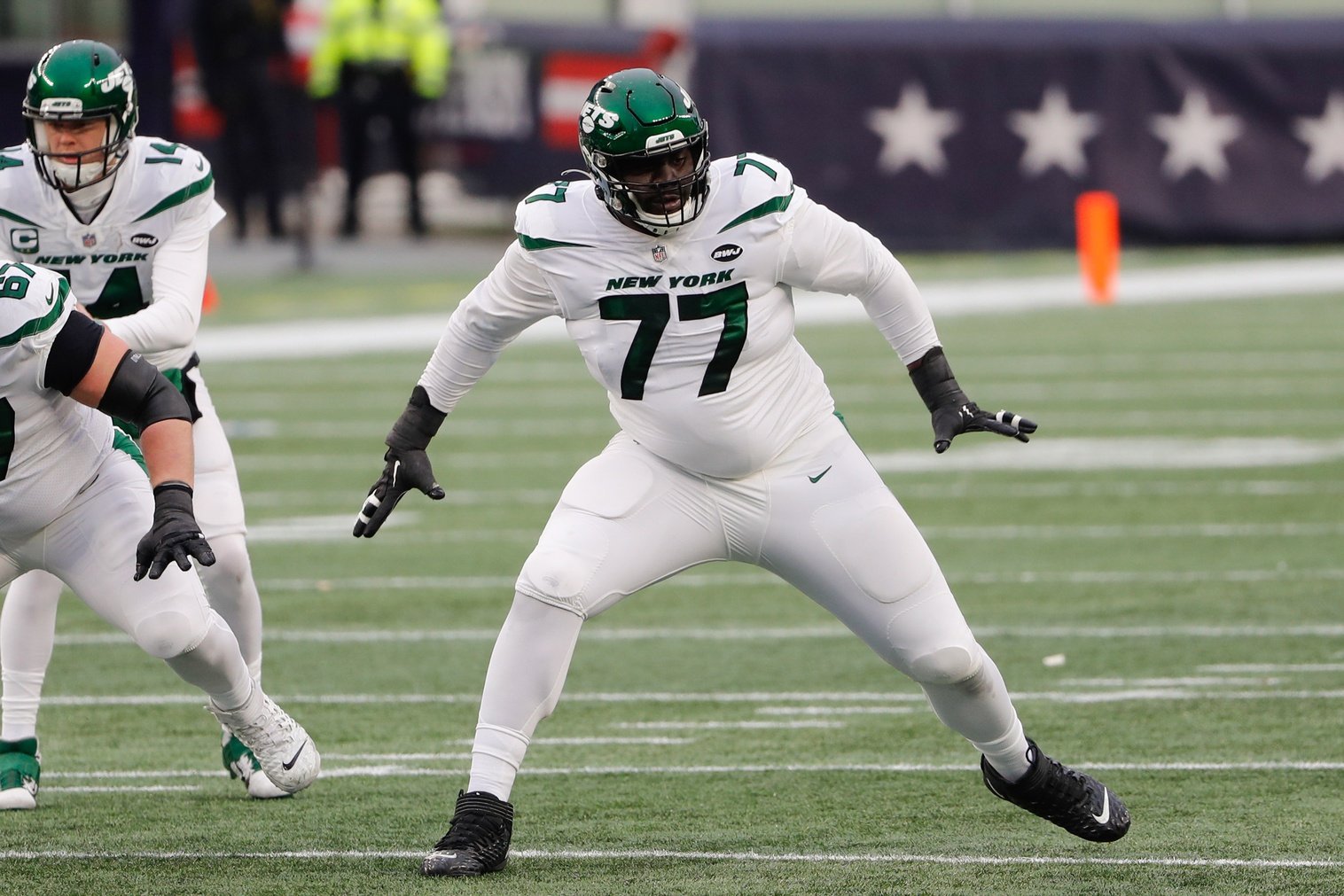 Mekhi Becton the Jets' starting right tackle — 'as of now'