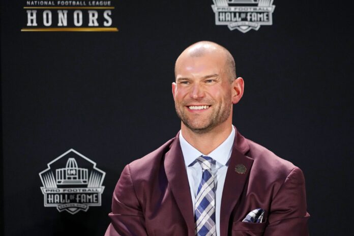 Joe Thomas, member of the Pro Football Hall of Fame Class of 2023, smiles at Symphony Hall.