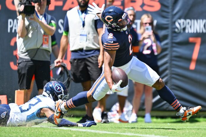 DJ Moore Scores 62-Yard Touchdown on First Catch With Bears