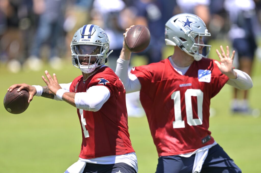 Nahshon Wright intercepts Dak Prescott at Cowboys training camp #shorts 