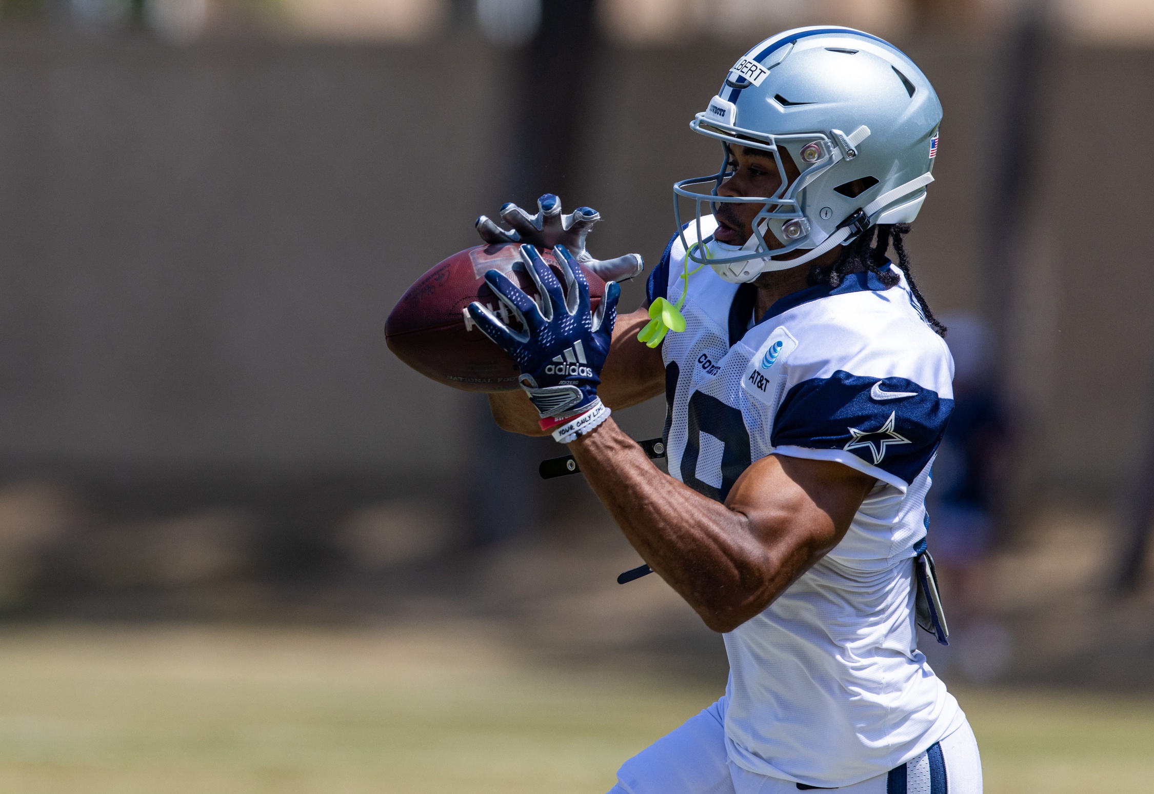 Dallas Cowboys linebacker Isaiah Land (53) is seen during the first half of  an NFL football