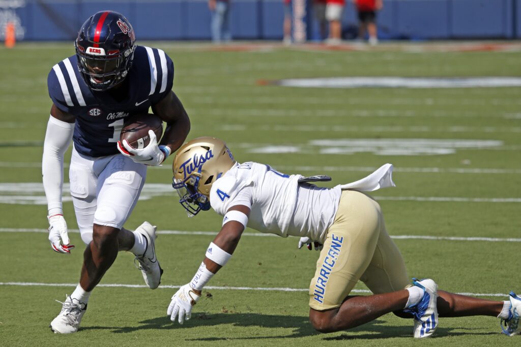 Panthers give QB Young help, select Mississippi WR Mingo