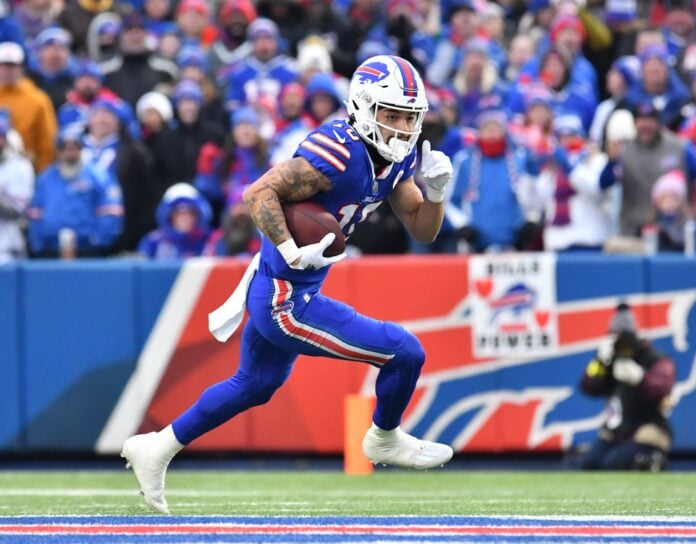 Buffalo Bills wide receiver Khalil Shakir catches a pass during