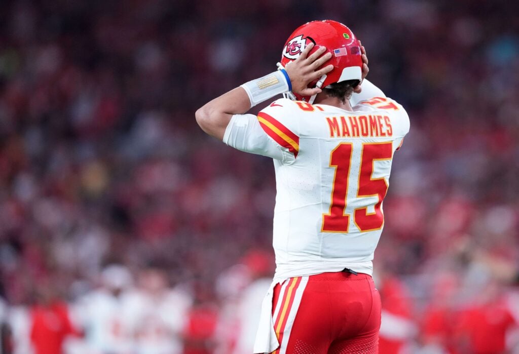 Kansas City Chiefs quarterback Patrick Mahomes (15) in action