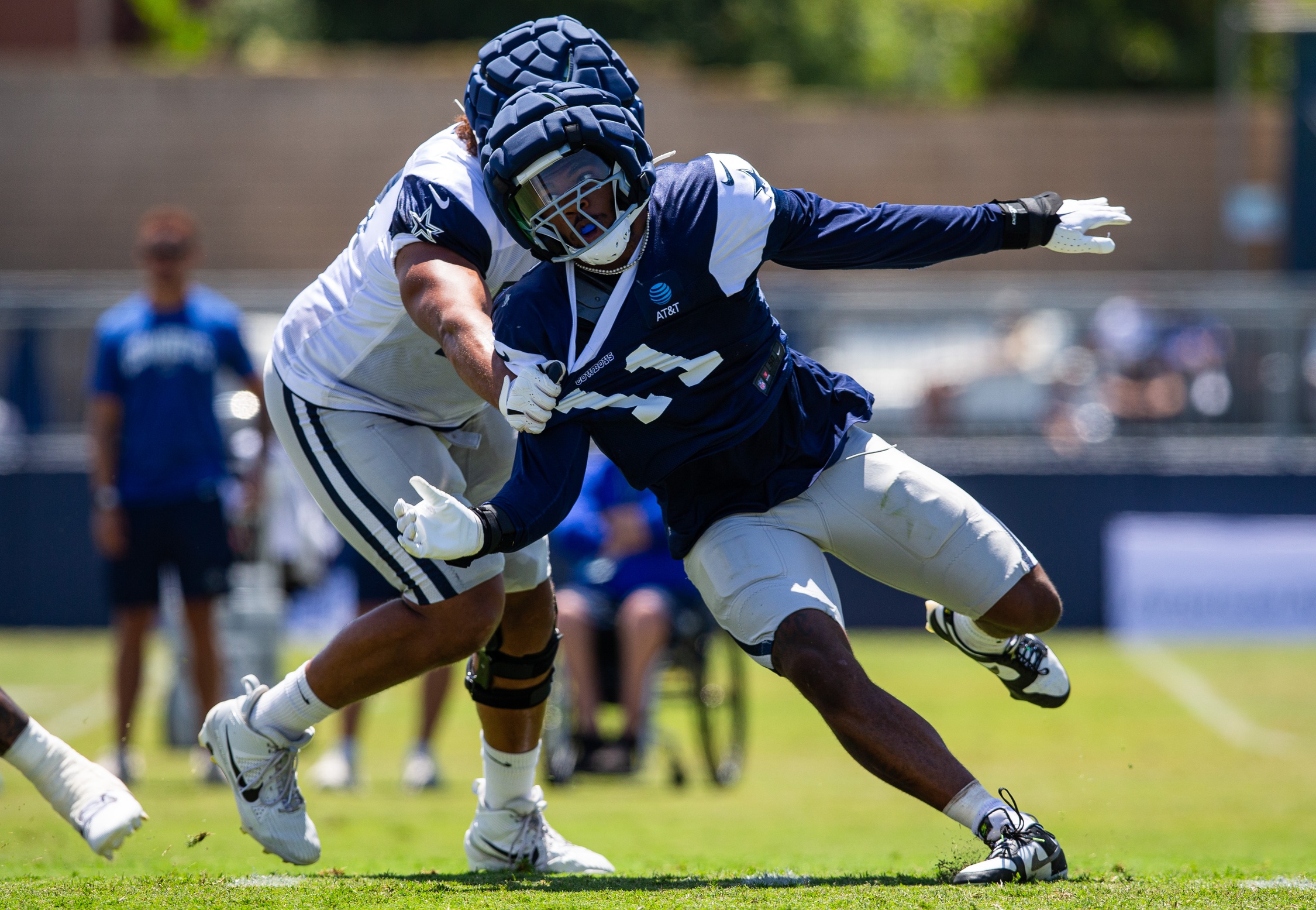 Dallas Cowboys linebacker Micah Parsons (11) watches from the