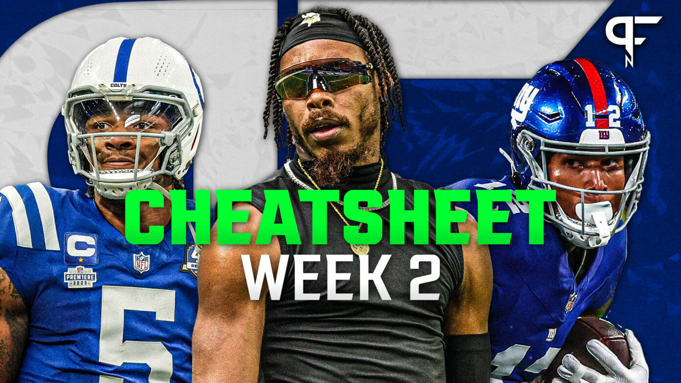 Week 2 Fantasy Football Cheat Sheet: Analysis For Every Player In Every ...