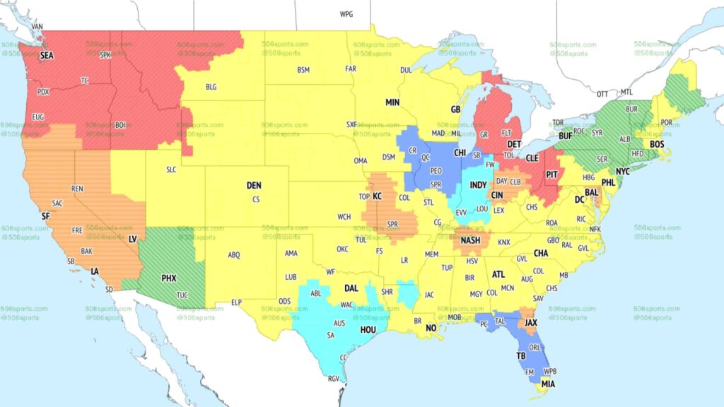 NFL Week 15 National TV Maps: Which games will you get on Sunday? -  Baltimore Beatdown