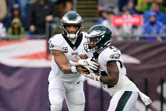 Philadelphia Eagles running back Kenneth Gainwell in action during