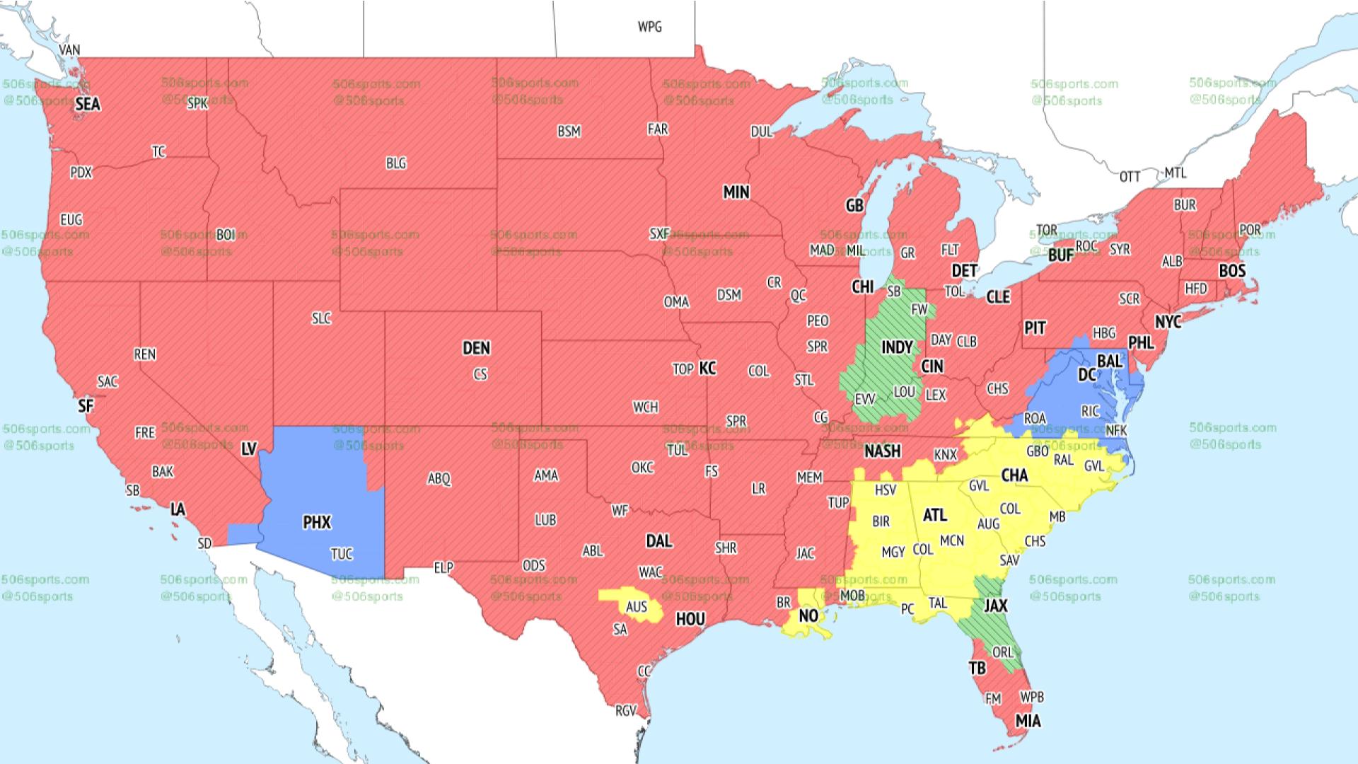 NFL coverage map 2022: TV schedule Week 1