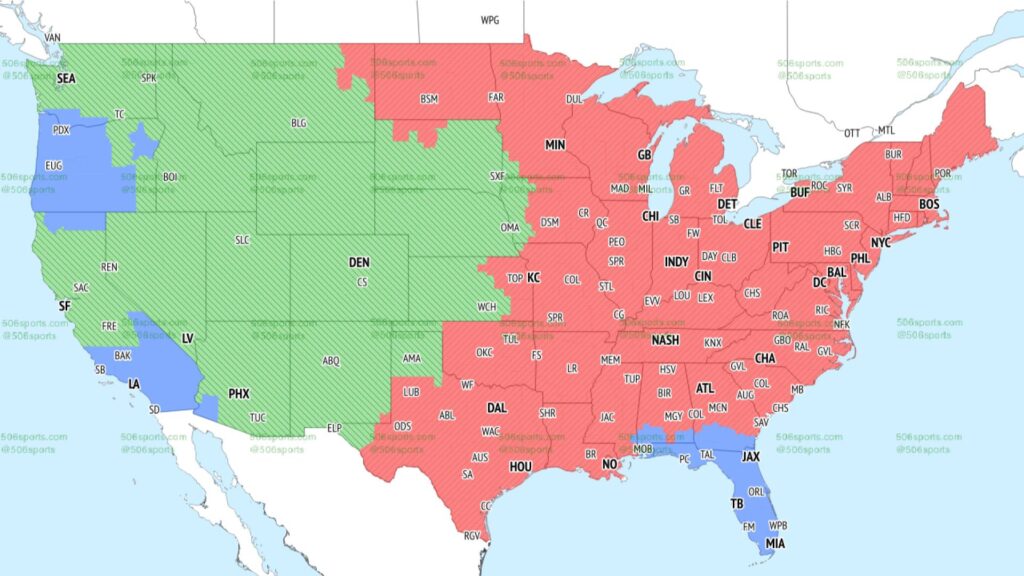 NFL Coverage Map Week 1 TV Schedule for FOX, CBS Broadcasts