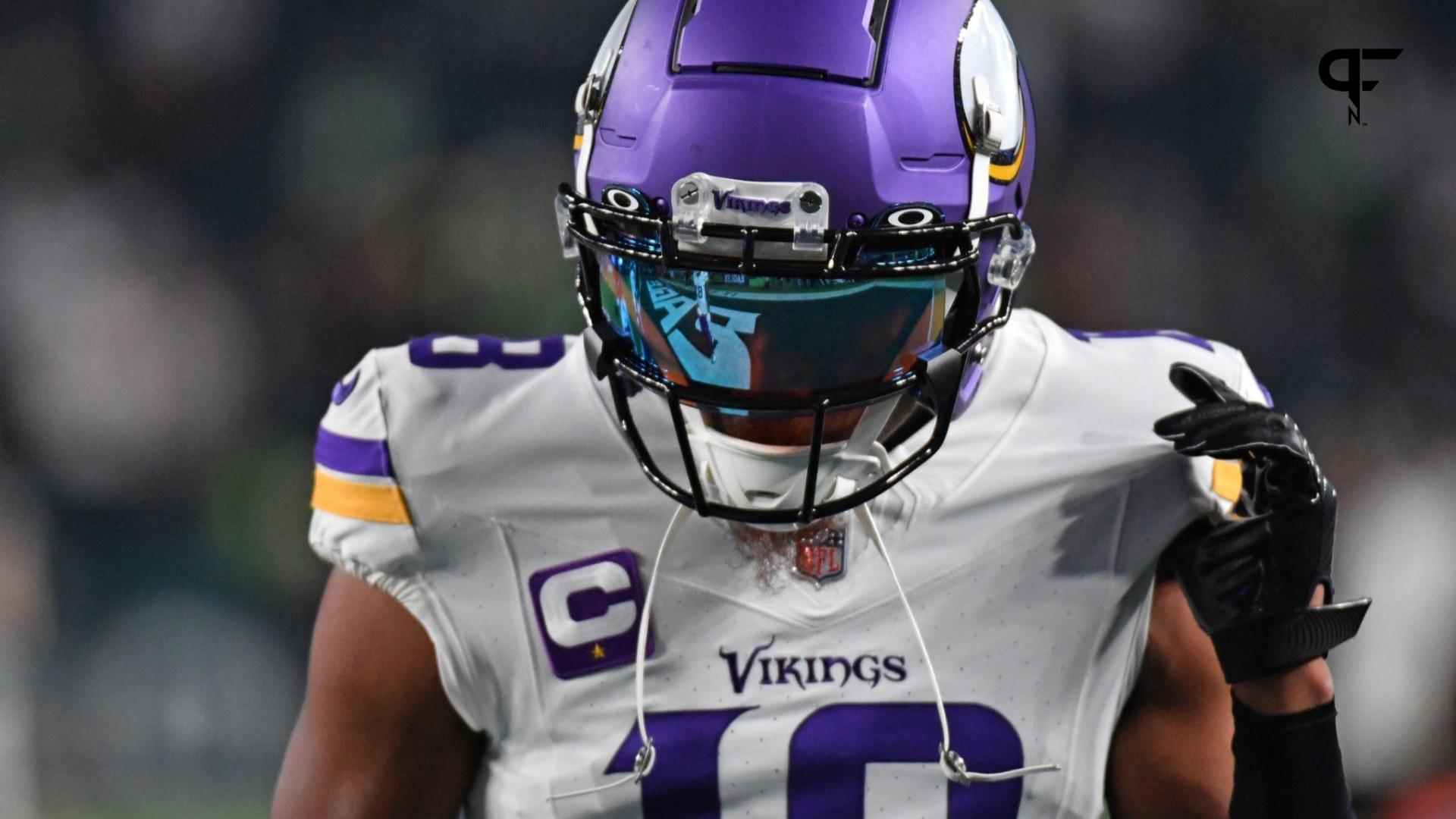 Vikings wide receiver Justin Jefferson will challenge the Eagles defense