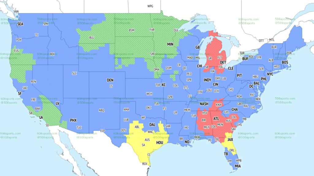 FOX NFL Week 3 Coverage Map Early