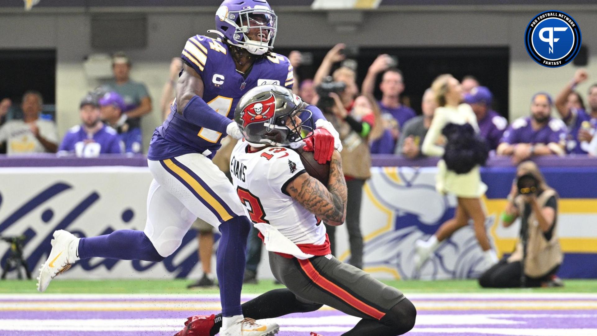 Tampa Bay Buccaneers receiver Mike Evans scores a touchdown in Week 1 against the Minnesota Vikings.