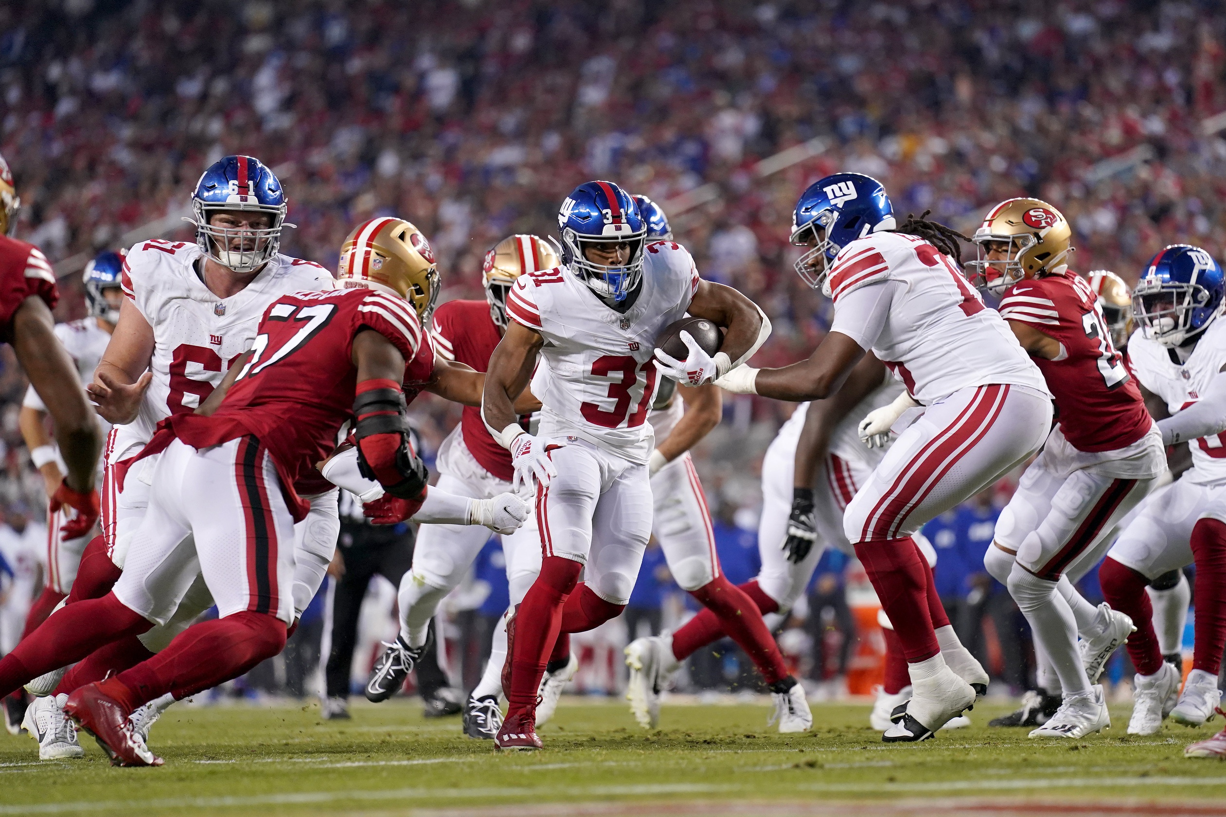 Will Elijah Mitchell Score a TD Against the Giants Thursday Night