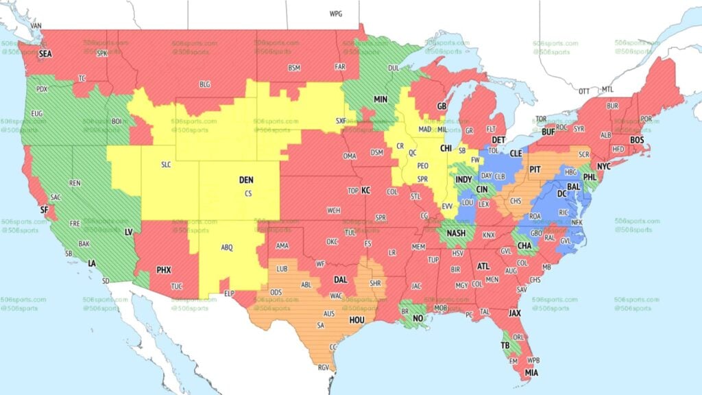 CBS Week 4 NFL Coverage Map