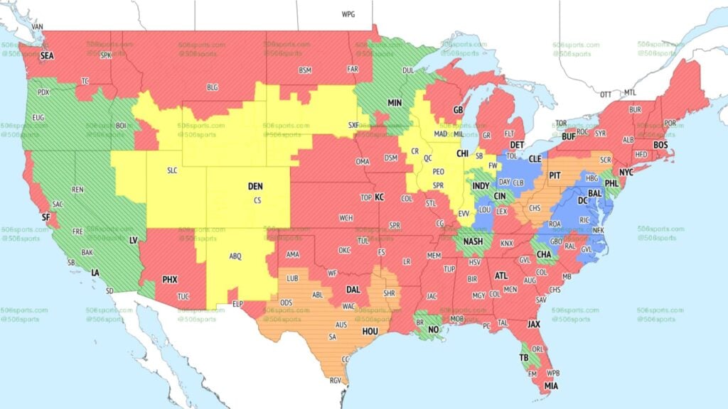 NFL Coverage Map Week 5: TV Schedule for FOX, CBS Broadcasts