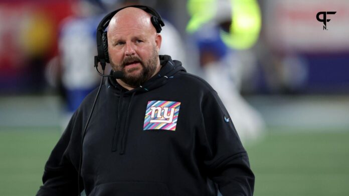Giants head coach Brian Daboll reacts during the fourth quarter against the Seattle Seahawks at MetLife Stadium.