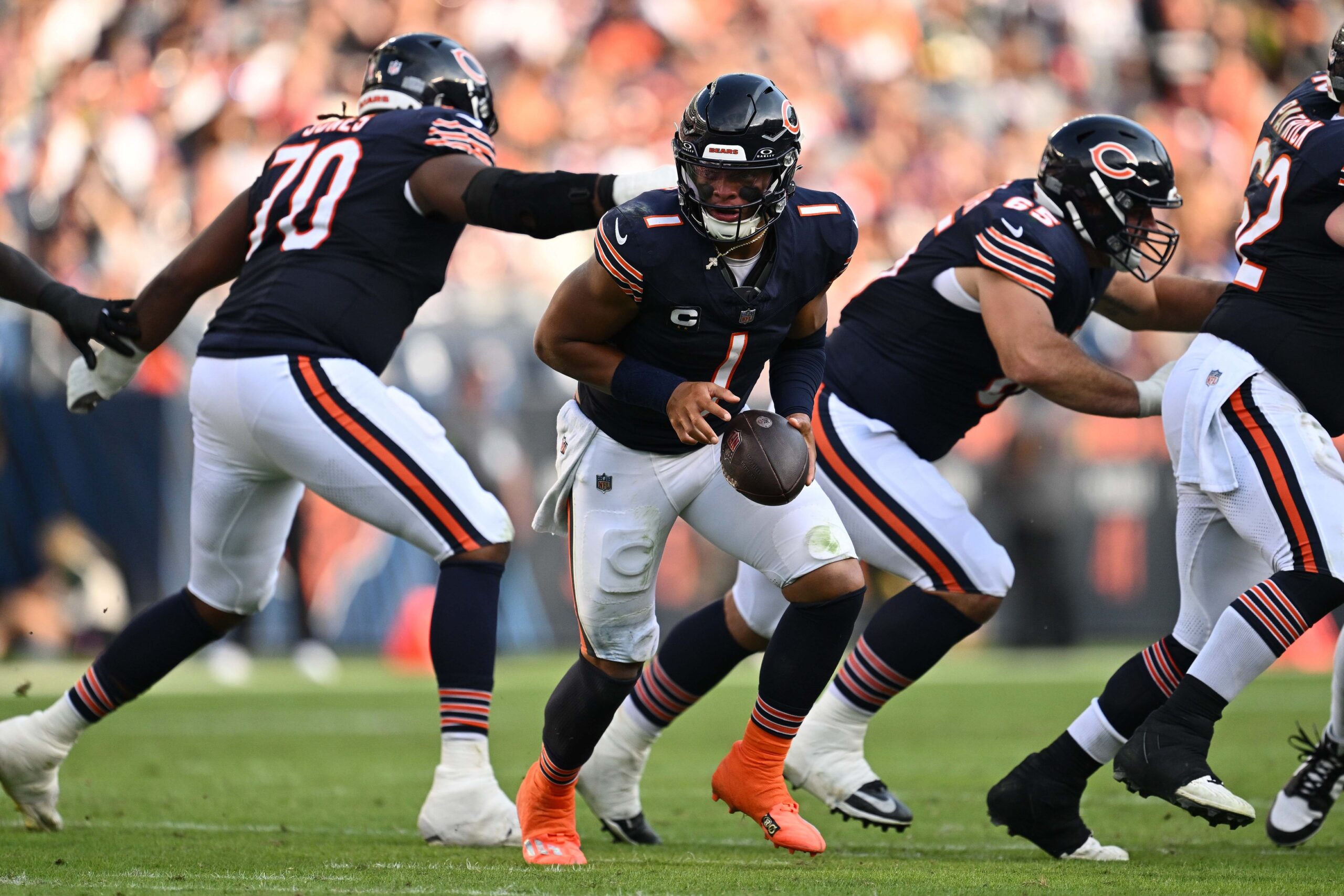 Another game, another NFL record for Justin Fields