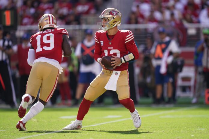 Who is the San Francisco 49ers' starting QB against the Seahawks