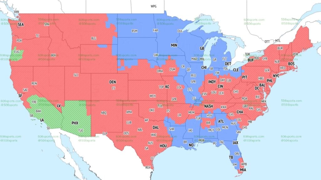 FOX Late Week 6 NFL Coverage Map