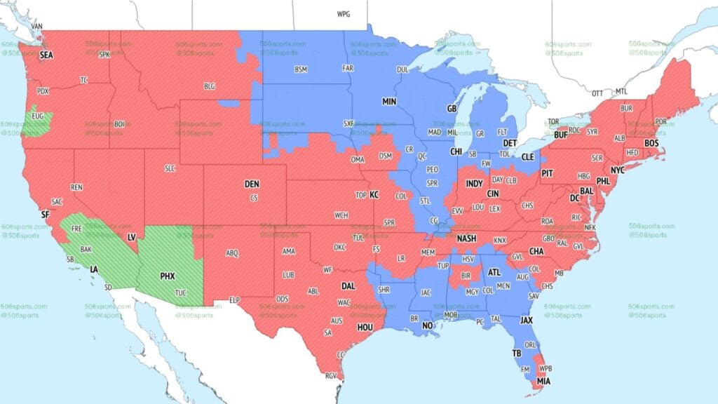 NFL Week 2 National TV Maps: Will the Ravens game be on your TV on Sunday?  - Baltimore Beatdown