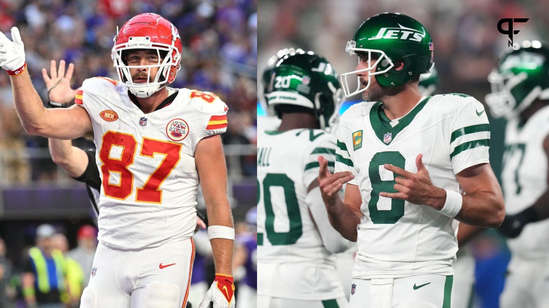 Aaron Rodgers mocks Travis Kelce and names him after Chiefs vs