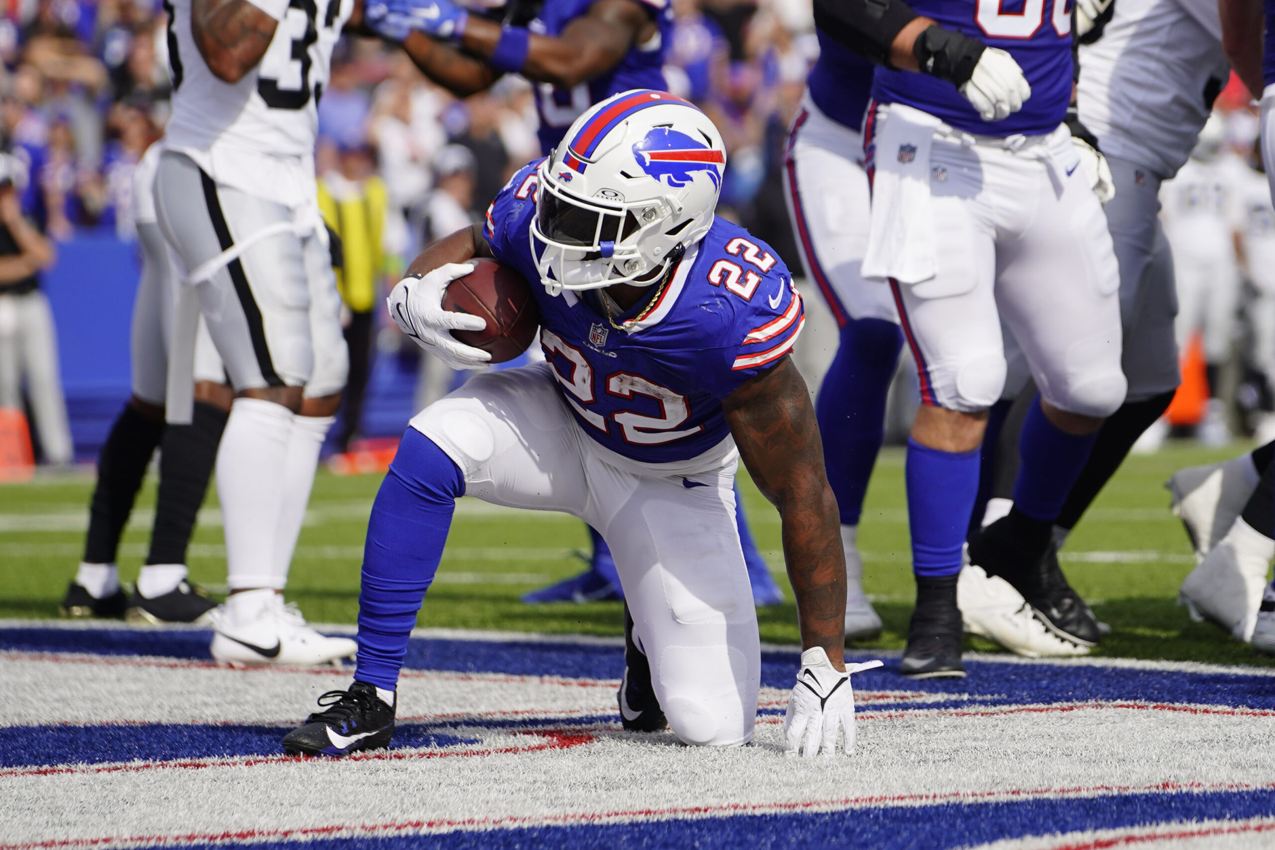 Buffalo Bills running back Damien Harris has full movement after