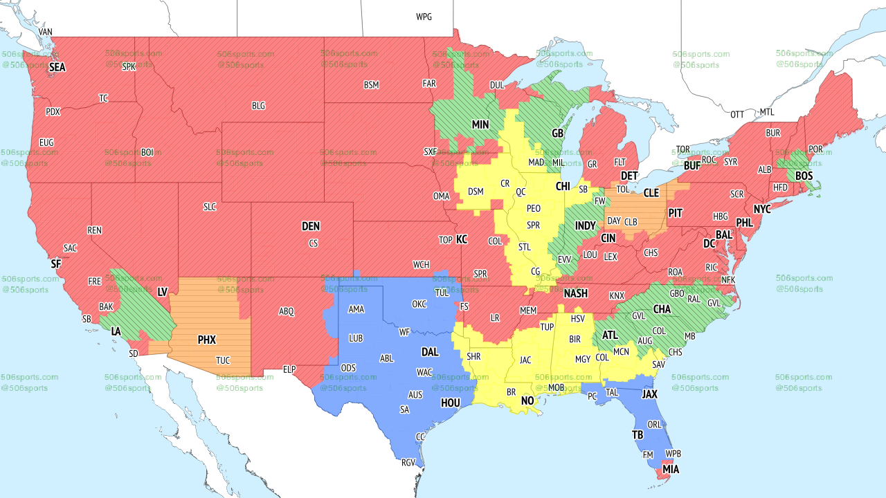 NFL Coverage Map Week 9 TV Schedule for FOX, CBS Broadcasts