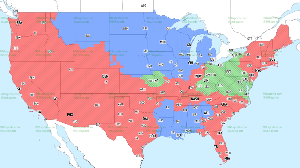 NFL Coverage Map Week 10 TV Schedule for FOX, CBS Broadcasts