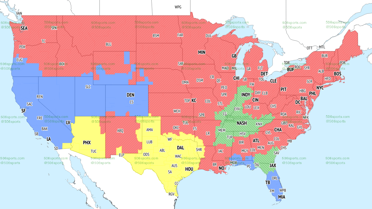 NFL Coverage Map Week 11 TV Schedule for FOX, CBS Broadcasts