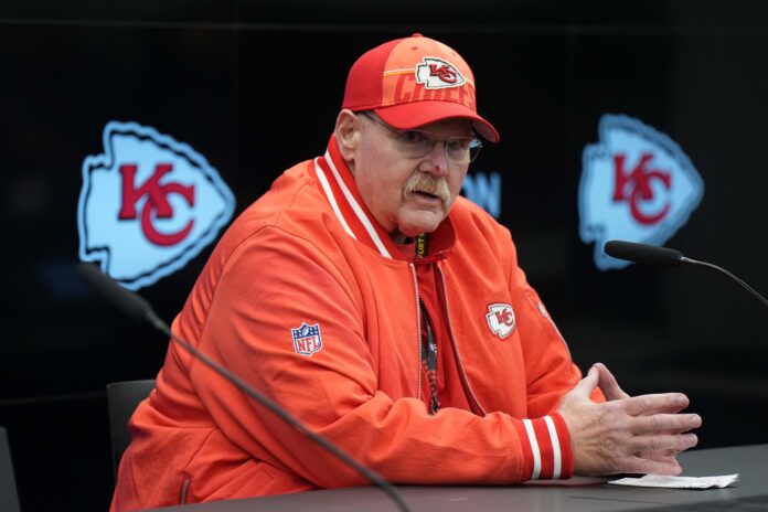 Kansas City Chiefs coach Andy Reid during press conference at DFB Campus.