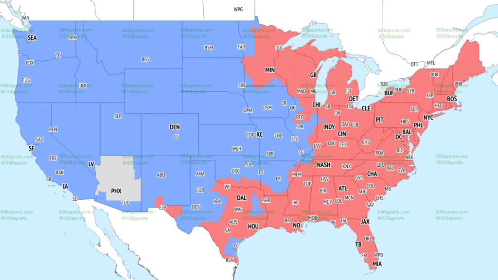 NFL Coverage Map Week 12 TV Schedule for FOX, CBS Broadcasts