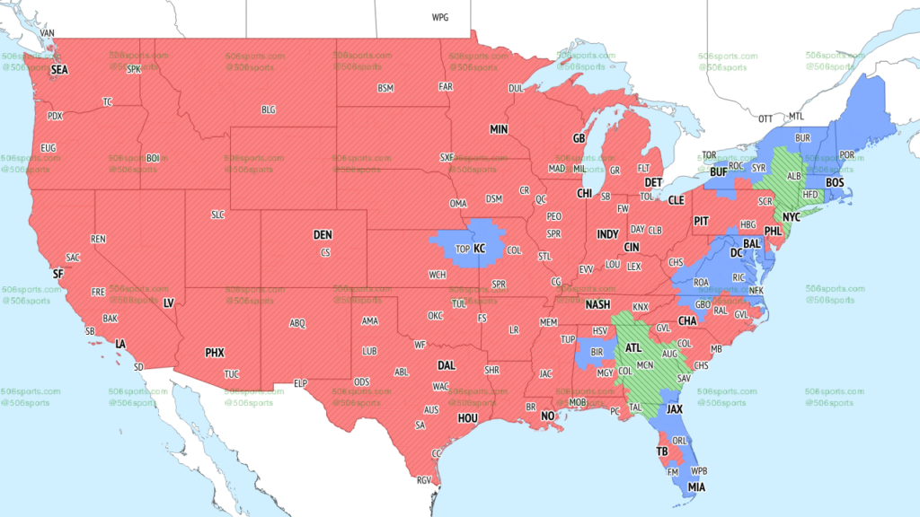 FOX Week 13 Early NFL Coverage Map