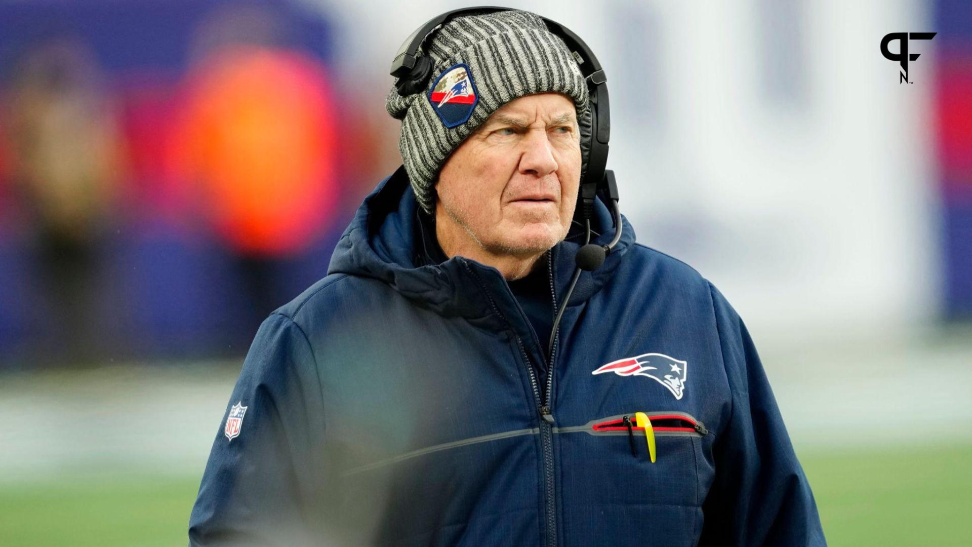 New England. Patriots Head Coach, Bill Belichick is shown at MetLife Stadium, Sunday, November 26, 2023.