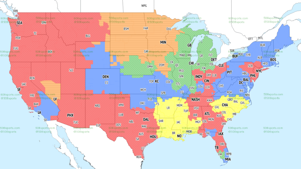 FOX Week 14 Single Game NFL Coverage Map