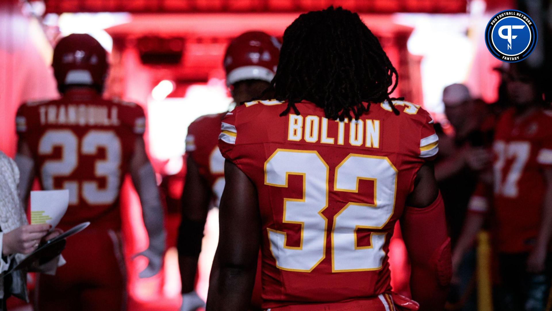 Kansas City Chiefs linebacker Nick Bolton (32) enters the field prior to the game against the Denver Broncos at GEHA Field at Arrowhead Stadium.