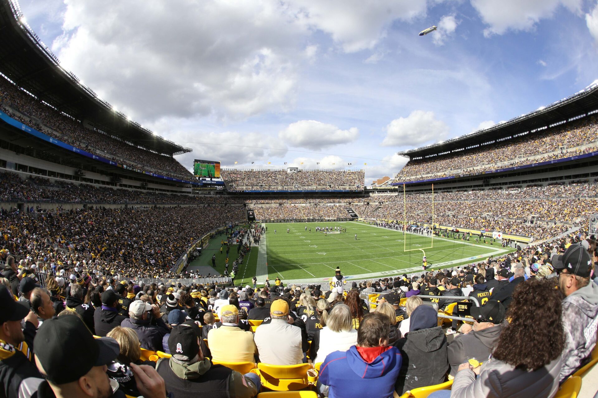 General view as the Pittsburgh Steelers host the Baltimore Ravens at Acrisure Stadium.