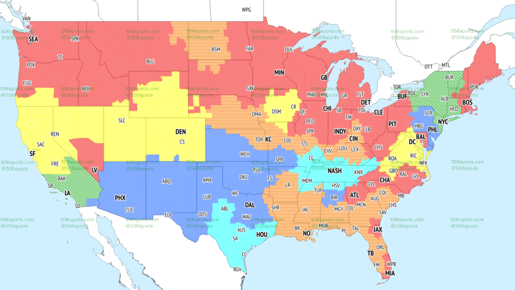 NFL Coverage Map Week 17 TV Schedule for FOX, CBS Broadcasts