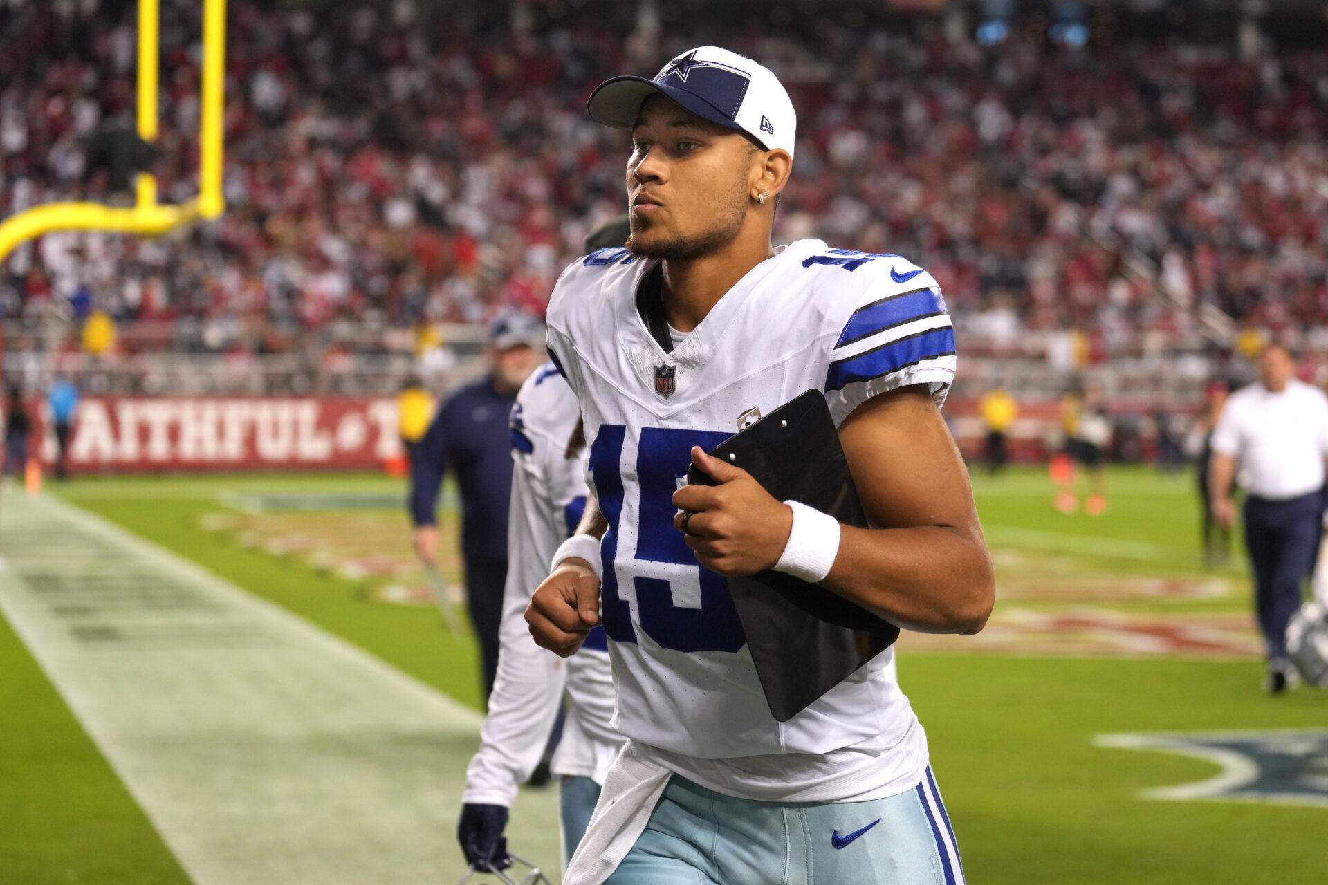 Cowboys Owner Jerry Jones Says 'Arrow Is Really Up' on QB Trey Lance