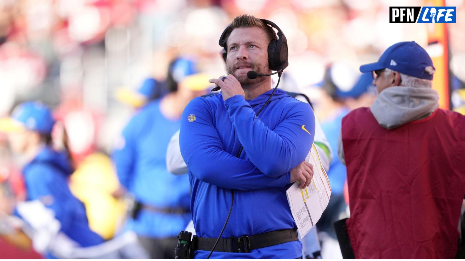 Los Angeles Rams head coach Sean McVay during the second quarter against the San Francisco 49ers at Levi's Stadium.