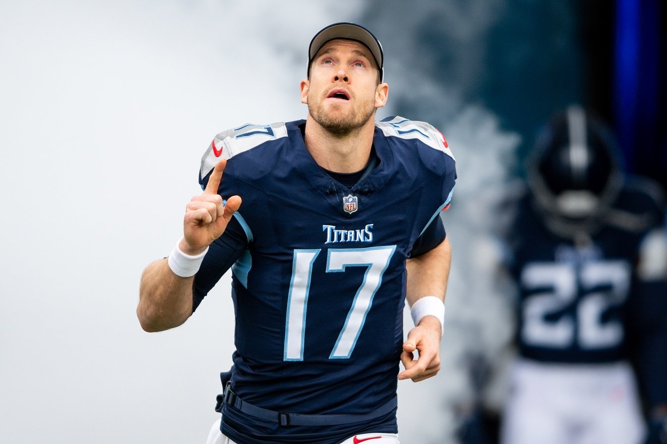 Tennessee Titans quarterback Ryan Tannehill (17) takes the field during the first half against the Jacksonville Jaguarsat Nissan Stadium.