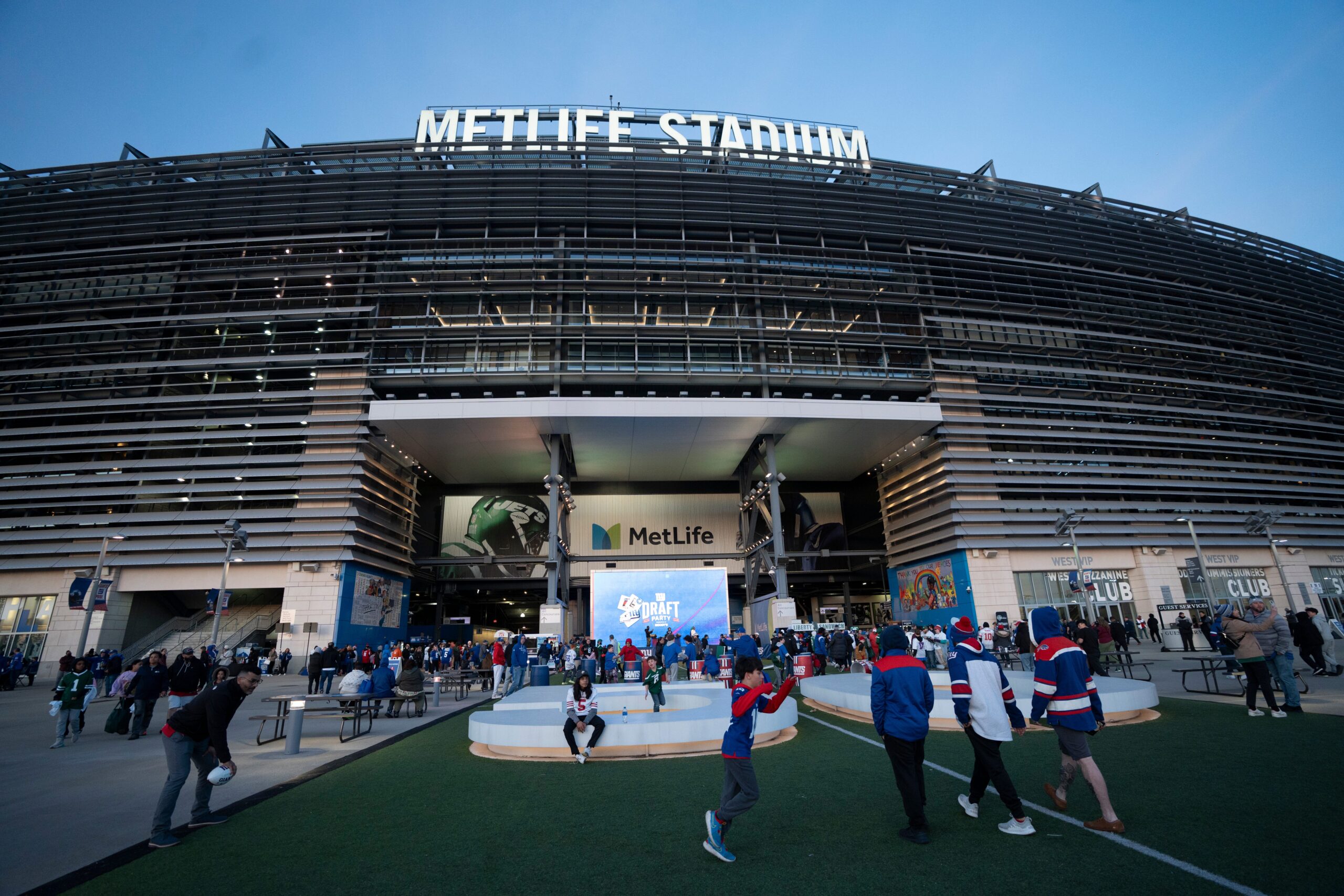 The NY Giants and NY Jets draft party at MetLife Stadium.